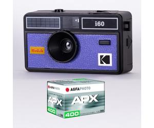 Kodak DA00259 - Pack Appareil Photo Kodak i60 et 1 pellicule 400 ISO de 36 Poses, Objectif Optique 31 mm, Convient aux Films ISO 200/400/800, Pour Les Films Couleur de 35 mm - Bleu