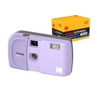 KODAK EC35 - Cámara de película de 35 mm de 35 mm, Reutilizable, sin Enfoque, Flash Integrado, Cubierta Deslizante, Apta para Principiantes (Lavanda) con película Kodak Ultramax 400/24EXP de 35 mm
