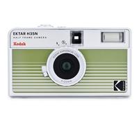 KODAK EKTAR H35N Cámara de Medio Formato 35 mm, Reutilizable, sin Enfoque, función Bulb, Filtro Estrella Integrado, Objetivo Mejorado (película y batería AAA no Incluidas) (Verde Rayado)