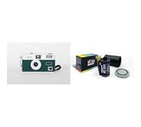 KODAK F9 - Cámara Recargable Ultra F9-35mm - Verde Nocturno + GT Photo Película de Color Retro 35mm - 24 Fotos