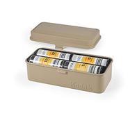 KODAK Film Case Estuche de película 120/135 - para 8 Rollos de 120 películas / 10 Rollos de películas de 35 mm-Caja de Acero Retro para clasificar y Proteger la película (Beige) (película no incluida)