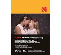 Kodak Papel fotográfico texturizado Fine Art Etching – Pack 50 hojas 10×15 cm (A6) Mate 210 g/m²