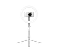 Aro de luz Kodak Ring Light 10" LED 25cm 3500-5500K Plata USB Trípode Bluetooth