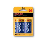 KODAK Lote de 2 Pilas alcalinas MAX LR20/D - 1,5V