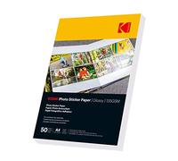KODAK - Lote de 50 pegatinas para fotos de inyección de tinta (135 g), color blanco