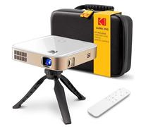 KODAK Luma 350 Smart Mini Pocket Projector Kit con trípode y funda EVA | Android OS, soporte 4K, Wi-Fi, Bluetooth | Batería recargable para películas, presentaciones, enseñanza de arte y viajes