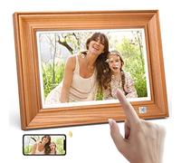 KODAK Marco de Fotos Digital WiFi, Marco Digital de Fotos con 64GB Memoria, 10 Pulgadas FHD 1920*1200 Pantalla Táctil, Madera Portaretratos Digitales Compartir Imagen, Vídeos a través de la App, USB