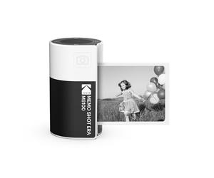 Kodak Memo Shot ERA - Cámara Digital instantánea e Impresora de Etiquetas fotográfica, Color Blanco (cámara con 1 Rollo de Cartucho de Etiquetas One-Touch)