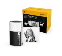 KODAK Memo Shot ERA Kids Cámara Digital instantánea y Etiquetadora, Blanco (Cámara con 1 Rollo de Cartucho de Etiquetas One-Touch + Set de 9 Rollos de Cartuchos)