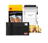KODAK Mini 2 ERA 4PASS Impresora de Fotos Portátil (5,3x8,6cm) (Impresora + Pack con 38 Hojas (8 Hojas Iniciales + 30 Hojas), Negro)