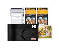 KODAK Mini 2 ERA 4PASS Impresora de Fotos Portátil (5,3x8,6cm) (Impresora + Pack con 68 Hojas (8 Hojas Iniciales + 60 Hojas), Negro)
