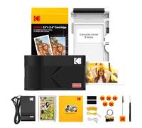 KODAK Mini 2 ERA 4PASS Impresora de Fotos Portátil (5,3x8,6cm) (Impresora + Pack de Regalo con 38 Hojas (8 Hojas Iniciales + 30 Hojas), Negro)