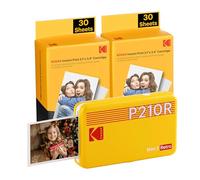 KODAK Mini 2 Retro Navidad Regalos 4Pass, Impresora Fotográfica + 38 Fotos, Fotos Instantáneas Tamaño 54X86mm, Conexión Inalámbrica Bluetooth - Amarillo