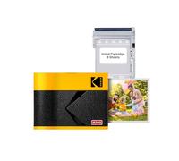 KODAK Mini 3 ERA 4PASS Impresora de Fotos Portátil (7,6x7,6cm) (Impresora + 8 Hojas, Amarillo)