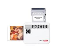 KODAK Mini 3 Retro 4PASS Impresora de Fotos Portátil (7,6x7,6cm) + 8 Hojas, Blanco