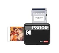 KODAK Mini 3 Retro 4PASS Impresora de Fotos Portátil (7,6x7,6cm) + 8 Hojas, Negro