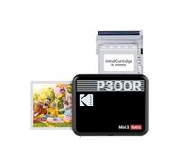 KODAK Mini 3 Retro 4PASS Impresora de Fotos Portátil (7,6x7,6cm) + 8 Hojas, Negro