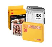 KODAK Mini 3 Retro Impresora Fotográfica 7,6×7,6cm, 38 Hojas, Amarilla | Bluetooth, compatible con iPhone y Android, resistente al agua, huellas y decoloración