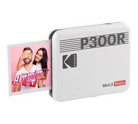 KODAK Mini 3 Retro 4PASS Impresora de Fotos Portátil (7,6x7,6cm) + 8 Hojas, Blanco