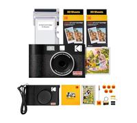 KODAK Mini Shot 2 ERA 4PASS 2-en-1 Cámara Instantánea e Impresora de Fotos (5,3x8,6cm) (Cámara + Pack de Regalo con 68 Hojas (8 Hojas Iniciales + 60 Hojas), Negro)