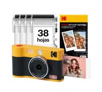 KODAK Mini Shot 2 ERA 4PASS 2-en-1 Cámara Instantánea e Impresora de Fotos (5,3x8,6cm) (Cámara + Pack con 38 Hojas (8 Hojas Iniciales + 30 Hojas), Amarillo)