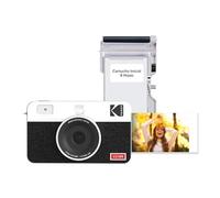 KODAK Mini Shot 2 Retro 4PASS 2-in-1 Cámara instantánea e Impresora fotográfica (5,3 x 8,6 cm) + 8 Hojas, Blanco