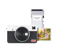 KODAK Mini Shot 2 Retro 4PASS 2-in-1 Cámara instantánea e Impresora fotográfica (5,3 x 8,6 cm) + 8 Hojas, Blanco