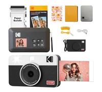 KODAK Mini Shot 2 Retro Cámara Digital Instantánea & Impresora Fotográfica 2-en-1 5,3 x 8,6 cm, 38 Hojas, Cámara Portátil con Impresión, Impresora Bluetooth iOS & Android, Sublimación 4PASS, Blanca