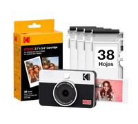 KODAK Mini Shot 2 Retro Cámara Instantánea 5×7,6cm, 38 Hojas, Blanca | Bluetooth, compatible con iPhone y Android, cámara de 13 MP, vista previa, resistente al agua, huellas y decoloración