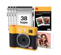 KODAK Mini Shot 3 ERA 4PASS 2-en-1 Cámara Instantánea e Impresora de Fotos (7,6x7,6cm) (Cámara + Pack con 68 Hojas (8 Hojas Iniciales + 60 Hojas), Amarillo)