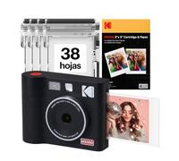 KODAK Mini Shot 3 ERA 4PASS 2-en-1 Cámara Instantánea e Impresora de Fotos (7,6x7,6cm) (Cámara + Pack con 68 Hojas (8 Hojas Iniciales + 60 Hojas), Negro)