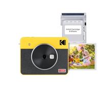 KODAK Mini Shot 3 Retro 4PASS 2-en-1 Cámara Instantánea e Impresora Fotográfica (7,6x7,6cm) + 8 Hojas, Amarillo