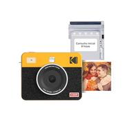 KODAK Mini Shot 3 Retro 4PASS 2-en-1 Cámara Instantánea e Impresora Fotográfica (7,6x7,6cm) + 8 Hojas, Amarillo