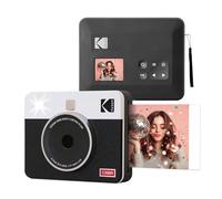 KODAK Mini Shot 3 Retro 4PASS 2-en-1 Cámara Instantánea e Impresora Fotográfica (7,6x7,6cm) + 8 Hojas, Blanco