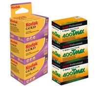 Kodak MIX Pack- Gold 200 135/36 Paquete de 3 + T-MAX 400 Prof.135/36 Paquete de 3