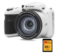 KODAK Digital Pack Bridge Pixpro Astro Zoom AZ425 + Tarjeta Kodak Ultra High Speed U1 32GB SDHC - Cámara, zoom 42X, Gran angular, 20 megapíxeles, LCD 3, vídeo Full HD 1080p, Batería Li-ion - Blanco - Nuevo
