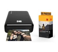 KODAK Pack Imprimante Photo Printer PM220 et cartouche MSC50 - Photos 5.4 * 8.6 cm, WiFi, Compatible Avec iOS et Android - Noir