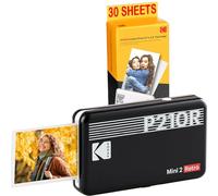 KODAK Pack Mini Imprimante P210 Retro 2 + Cartouche et Papier pour 30 Photos - Imprimante Connectée Bluetooth - Photos Format CB 5,3 x 8,6 cm - Batterie Lithium - Sublimation Thermique 4Pass