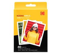 Kodak Papel de impresión fotográfica Zink 3,5”x4,25” (40 hojas) Compatible con la cámara instantánea Kodak Smile Classic