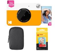KODAK: Paquete básico de cámara instantánea Printomatic (Amarilla) + Papel Zink (20 Hojas) + Funda cómoda .