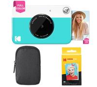 KODAK: Paquete básico de cámara instantánea Printomatic (Azul) + Papel Zink (20 Hojas) + Funda cómoda .