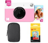 KODAK: Paquete básico de cámara instantánea Printomatic (Rosado) + Papel Zink (20 Hojas) + Funda cómoda .