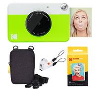 KODAK: Paquete básico de cámara instantánea Printomatic (Verde) + Papel Zink (20 Hojas) + Funda cómoda .