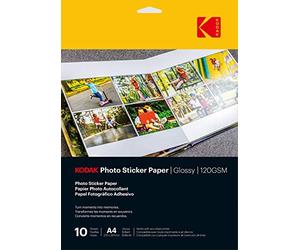 KODAK Photo Sticker Paper A6 X20 | Gloss 120gsm - 8,5 x 11 pulgadas