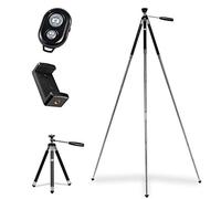 KODAK PhotoGear Trípode de 42 pulgadas | Trípode de acero inoxidable de aluminio de 8 secciones con control remoto Bluetooth, ajuste de altura telescópico de bloqueo de pierna, cabeza de bola de 360°,