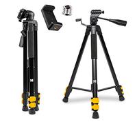 KODAK PhotoGear,Trípode ligero de 62 pulgadas,Trípode compacto de aluminio con cierre abatible de 3 secciones que se ajusta de 22 a 62 pulgadas, estuche de transporte, guía electrónica