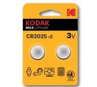 Kodak Pilas botón CR2025 Ultra MAX Litio 3V – Pack 2 uds