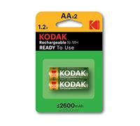 Blister kodak 2 pilas recargables ni-mh aa lr6 2600 mah