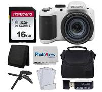 Kodak PIXPRO AZ405 - Cámara digital (blanca), tarjeta de memoria de 16 GB, funda de cámara, accesorios, paquete definitivo