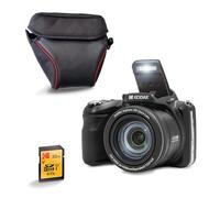 KODAK Pixpro AZ425 - Cámara Puente de 20 MP con Zoom óptico 42x + Funda Protectora + Tarjeta SD de 32 GB - vídeo Full HD 1080p, Gran Angular 24 mm, estabilizador, Pantalla LCD de 3" - Negro